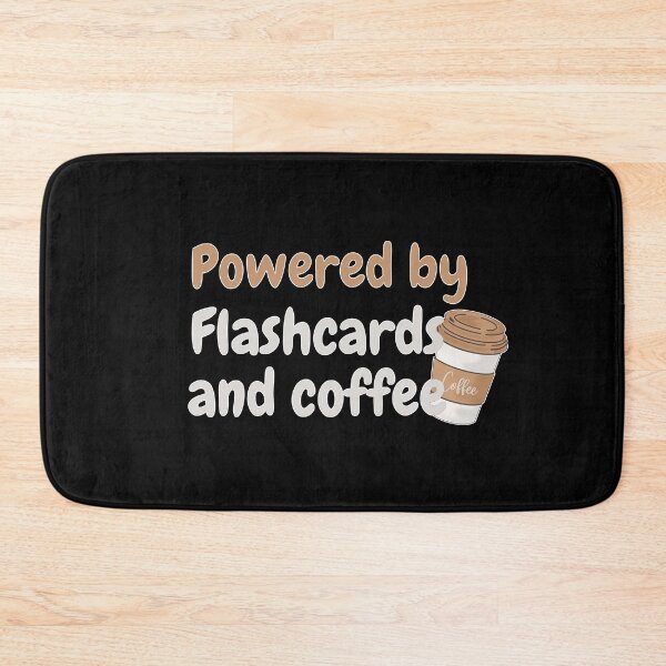 Item preview, Powered by flashcards and coffee, med student designed and sold by NoetherSym.