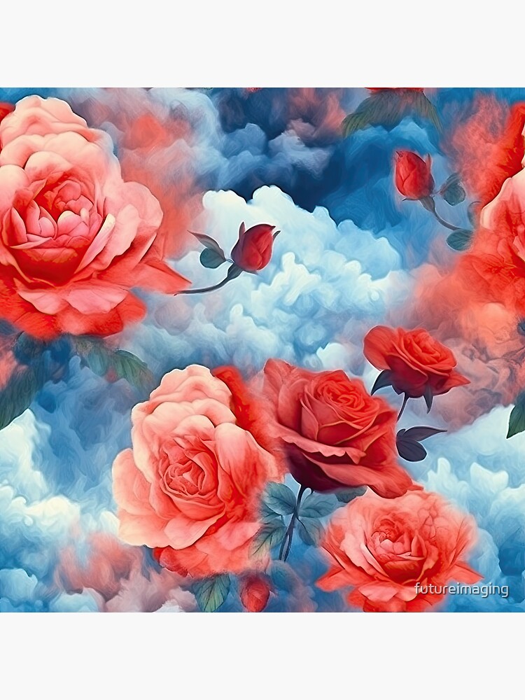 Thumbnail 3 of 3, Sticker, Classics - Midnight Pink and Red Roses designed and sold by futureimaging.
