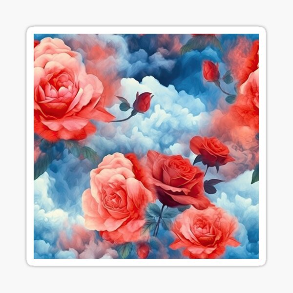 Classics - Midnight Pink and Red Roses Sticker