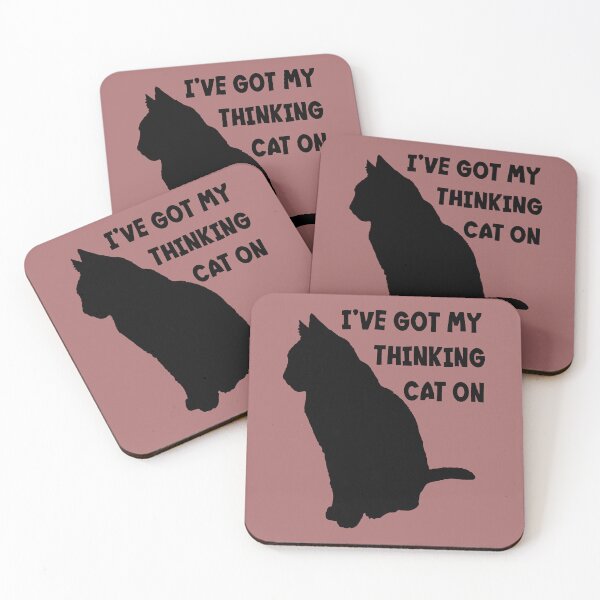 Item preview, I've Got My Thinking Cat On Funny Pun Quote designed and sold by taiche.