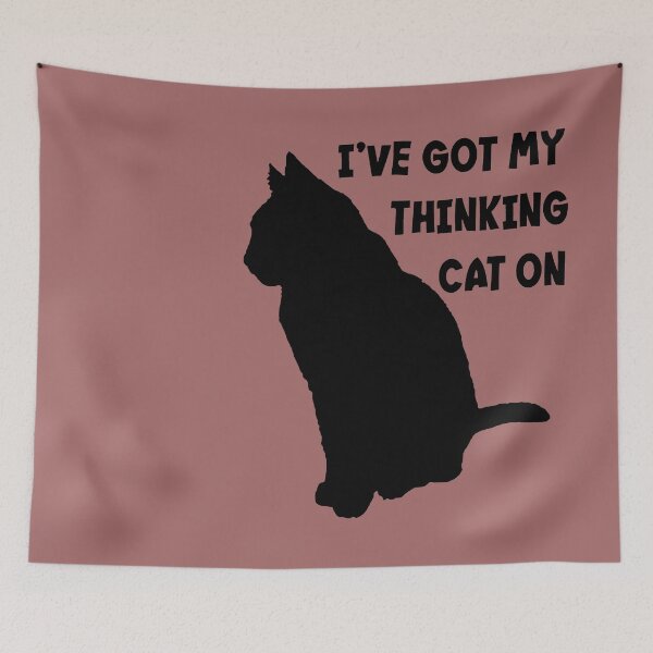 Item preview, I've Got My Thinking Cat On Funny Pun Quote designed and sold by taiche.