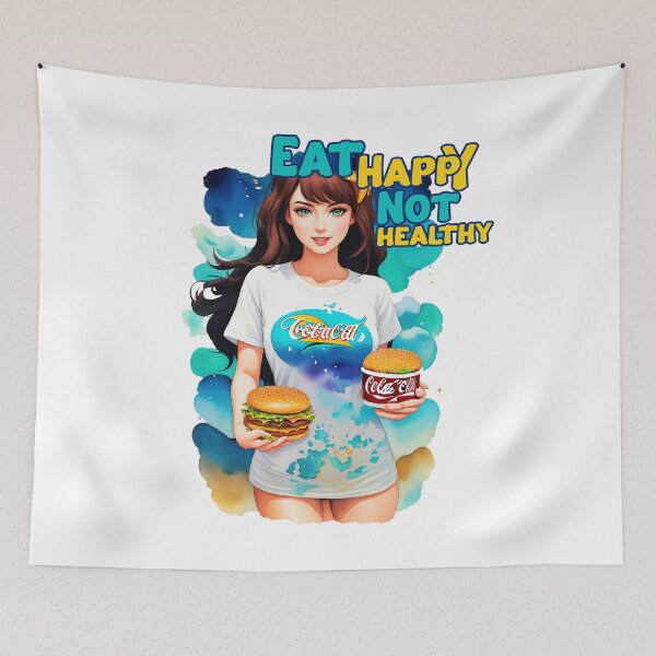 Item preview, Eat happy not healthy: Junk Food Delights designed and sold by Paolospresent.