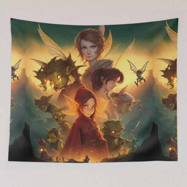 Item preview,  Fantasy Pixies and Fey Folk Fairies beautiful poster artwork designed and sold by Vintage Designs +.