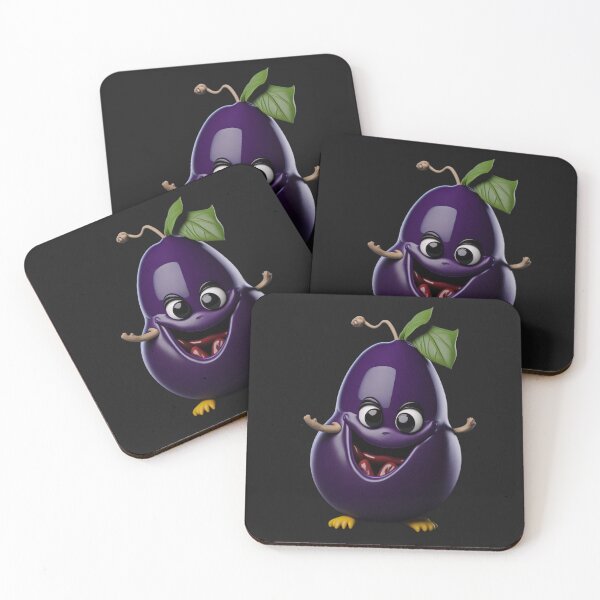 Item preview, Cute and Adorable Charming Smiling Eggplant Character designed and sold by PC-artist.