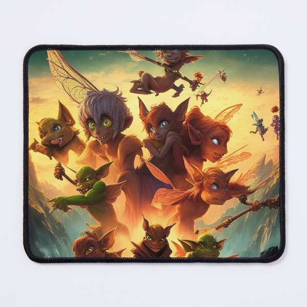 Item preview, Fantasy creatures Goblins Trolls Fairies beautiful poster artwork designed and sold by Vintage Designs +.