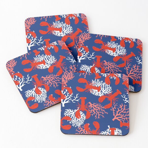 Item preview, Red White and Blue Lobsters Pattern designed and sold by HotHibiscus.