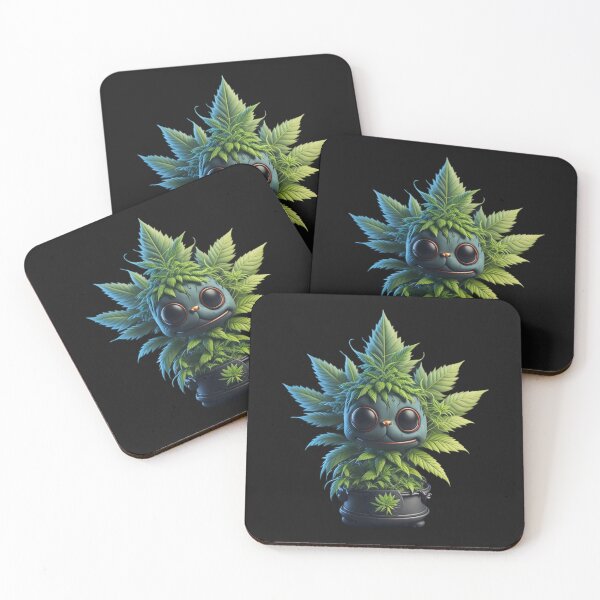 Item preview, Cute and Adorable Charming Smiling Marijuana Plant designed and sold by PC-artist.
