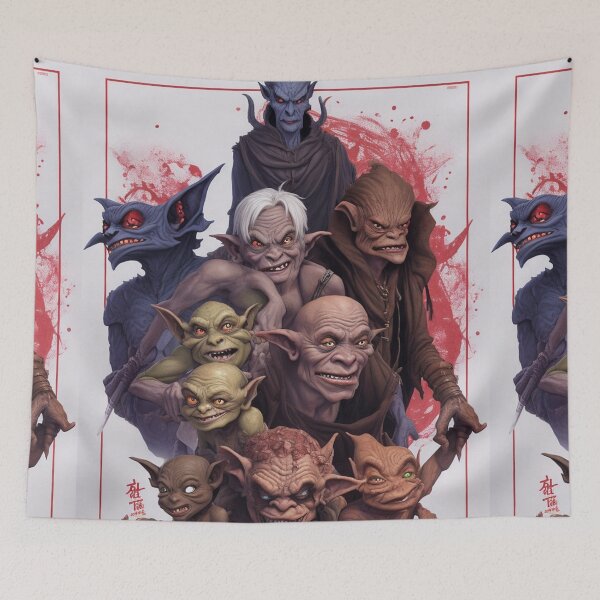 Item preview, Fantasy creatures Goblins Trolls Fairies beautiful poster artwork designed and sold by Vintage Designs +.