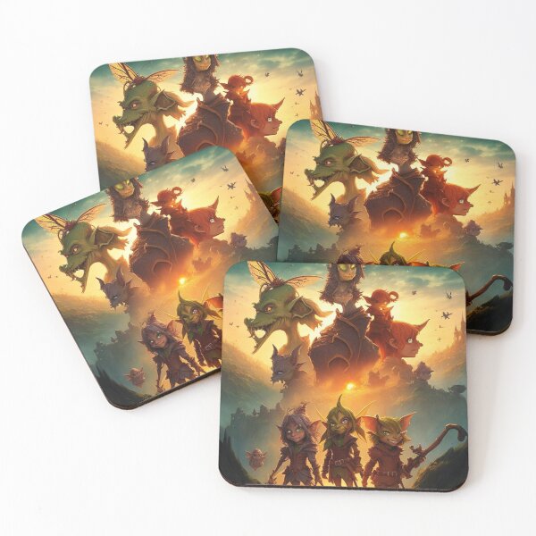 Item preview,  Fantasy creatures Goblins Trolls Fairies beautiful poster artwork designed and sold by Vintage Designs +.