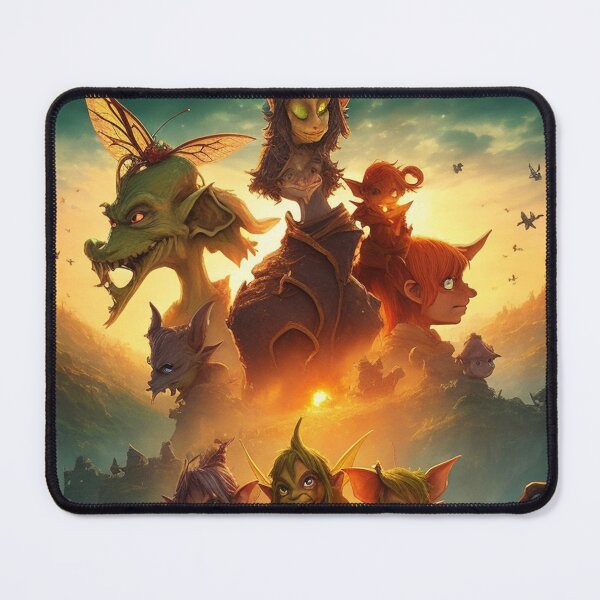 Item preview,  Fantasy creatures Goblins Trolls Fairies beautiful poster artwork designed and sold by Vintage Designs +.