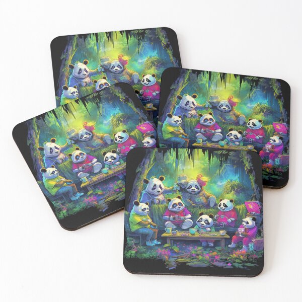 Item preview, Bamboo party of the panda family designed and sold by Pixelboys.