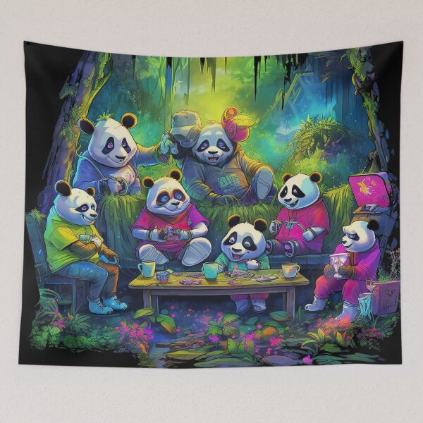 Item preview, Bamboo party of the panda family designed and sold by Pixelboys.