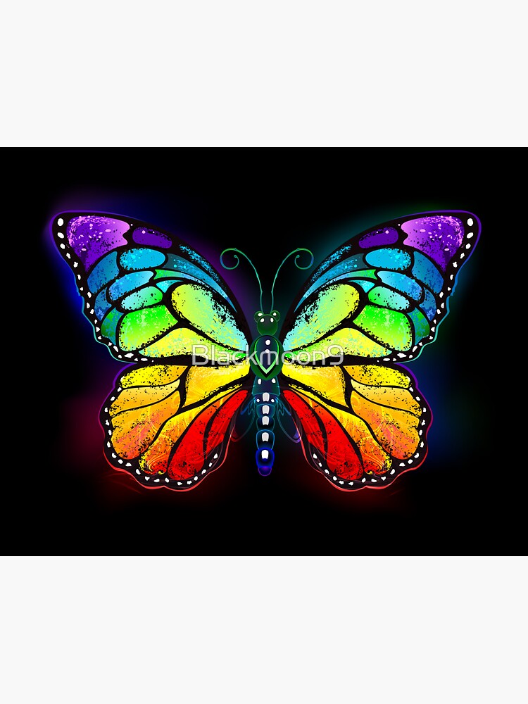 Sticker papillons multicolore avec jeu de lumière