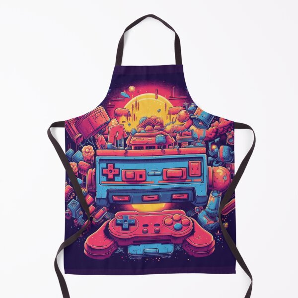 Item preview, Gameverse Odyssey: Nostalgic Illustration in Hyper-Detailed Splendor - Vivid Color Scheme, Accurate and Detailed Artwork designed and sold by Bee Happy Creative™.