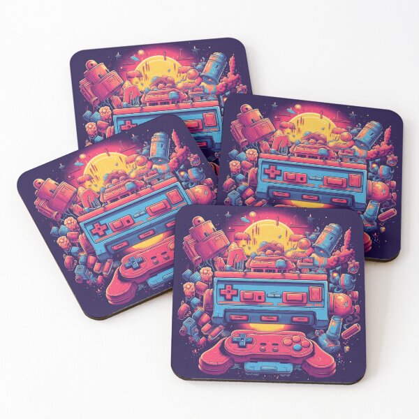 Item preview, Gameverse Odyssey: Nostalgic Illustration in Hyper-Detailed Splendor - Vivid Color Scheme, Accurate and Detailed Artwork designed and sold by Bee Happy Creative™.