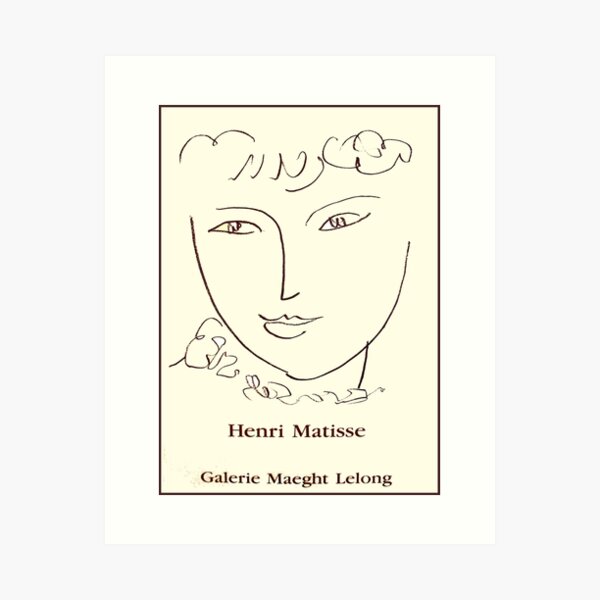 GALERIE MAEGHT LELONG : Vintage 1984 Head Art Advertising Print Art Print