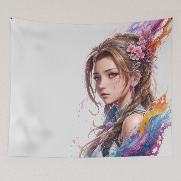 Item preview, Aerith Final Fantasy Splash Fan Art designed and sold by craftyartsdigi.