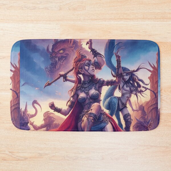 Item preview, Jotun creatures Viking Valkyrie barbarians cool fantasy poster art designed and sold by Vintage Designs +.