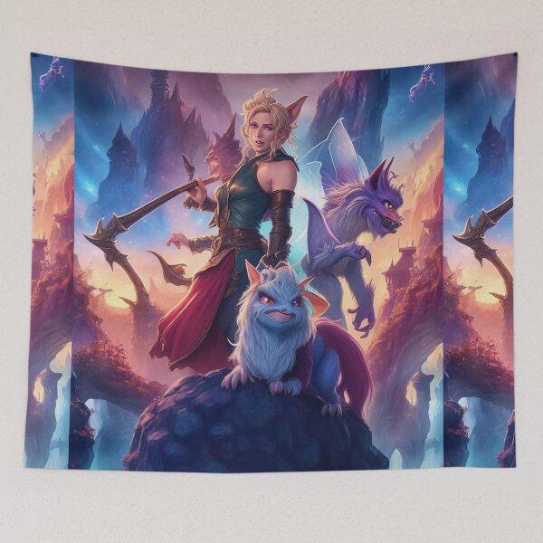 Item preview, Fantasy Pixies and Fey Folk Fairies beautiful poster artwork designed and sold by Vintage Designs +.