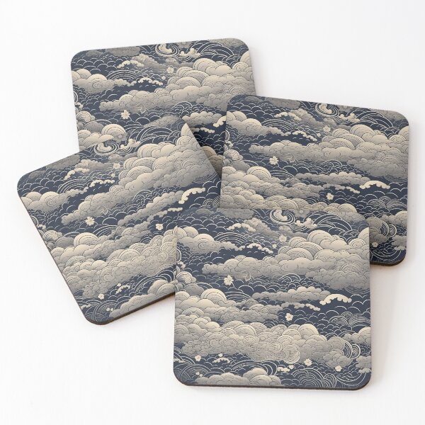 Item preview, Minimalist Japanese Cloud Pattern designed and sold by Retroshore.