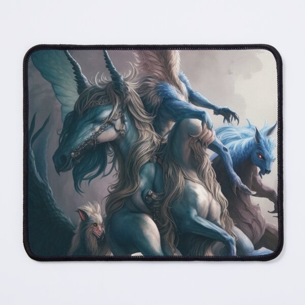 Item preview, The Flight of the Kelpies beautiful abstract poster artwork designed and sold by Vintage Designs +.
