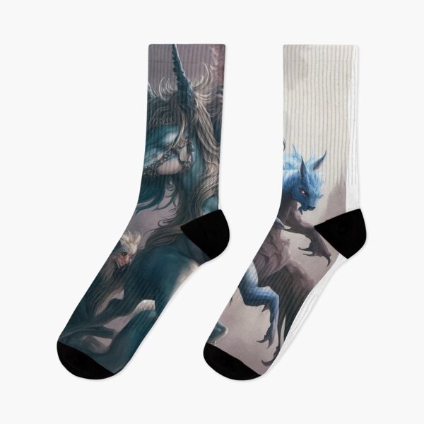 Item preview, The Flight of the Kelpies beautiful abstract poster artwork designed and sold by Vintage Designs +.