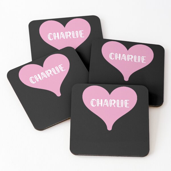 Item preview, Charlie name - pink heart pretty font design for Valentines Day gift or just for love designed and sold by VtgFanclu.