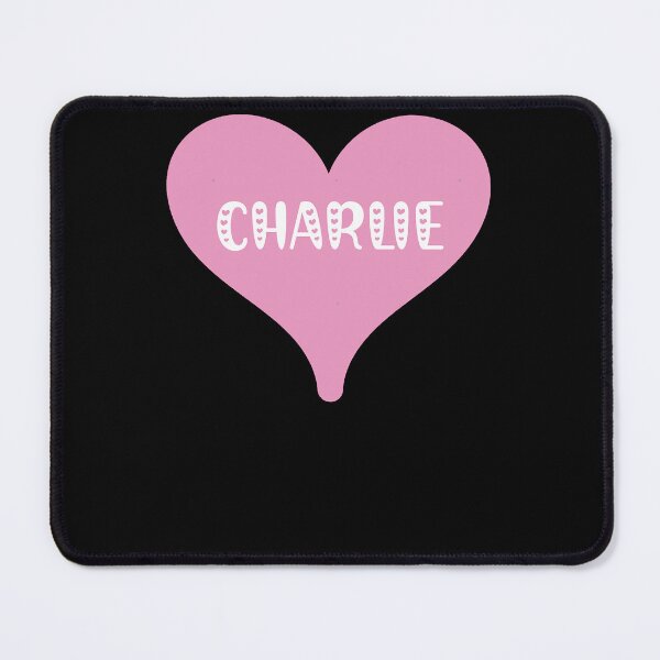 Item preview, Charlie name - pink heart pretty font design for Valentines Day gift or just for love designed and sold by VtgFanclu.