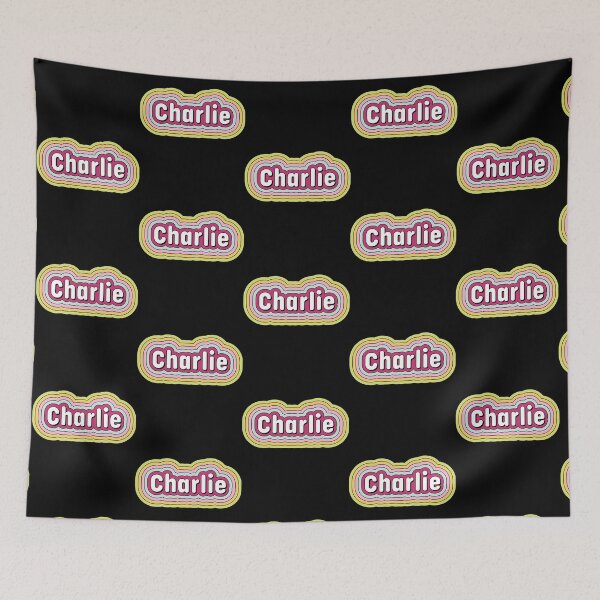 Item preview, Charlie name - fun candy color stripes design designed and sold by VtgFanclu.