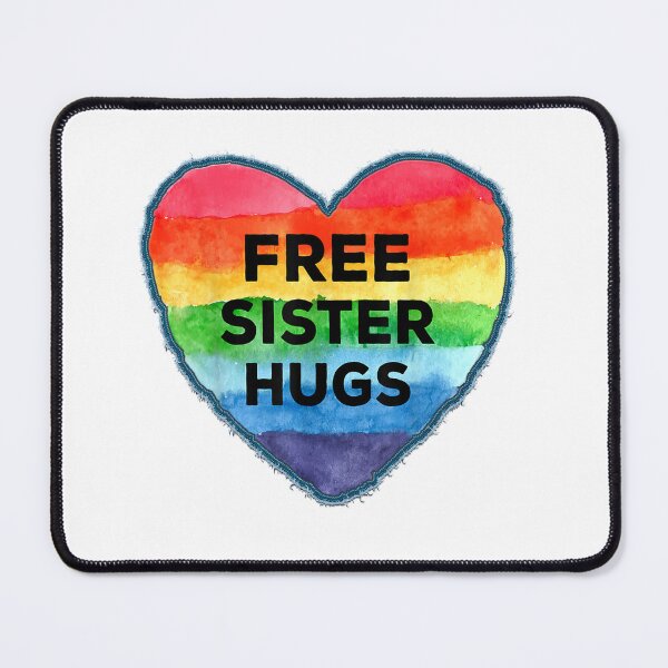 Item preview, Free Sister Hugs LGBT Flag Heart Rainbow Pride: Sister Day designed and sold by xodom953.