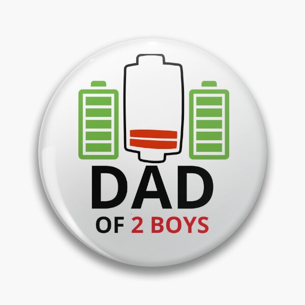 Item preview, Dad Of 2 Boys Low Battery Son Dad Father's Day Birthday T-Shirt designed and sold by Moronova   ⭐⭐⭐⭐⭐.