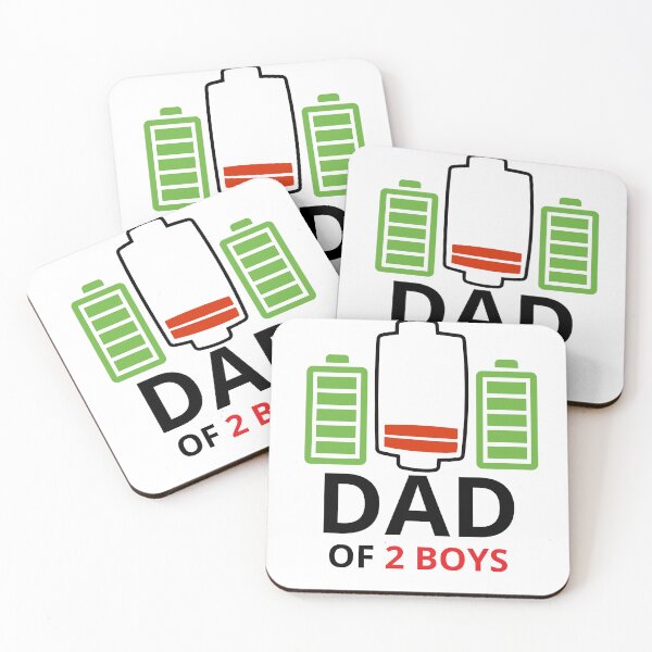 Item preview, Dad Of 2 Boys Low Battery Son Dad Father's Day Birthday T-Shirt designed and sold by Moronova   ⭐⭐⭐⭐⭐.