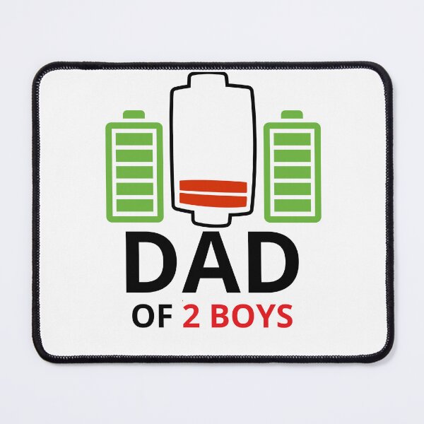 Item preview, Dad Of 2 Boys Low Battery Son Dad Father's Day Birthday T-Shirt designed and sold by Moronova   ⭐⭐⭐⭐⭐.