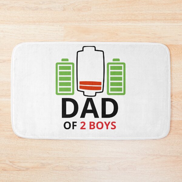 Item preview, Dad Of 2 Boys Low Battery Son Dad Father's Day Birthday T-Shirt designed and sold by Moronova   ⭐⭐⭐⭐⭐.