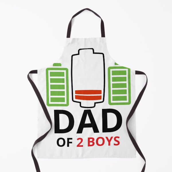 Item preview, Dad Of 2 Boys Low Battery Son Dad Father's Day Birthday T-Shirt designed and sold by Moronova ⭐⭐⭐⭐⭐.