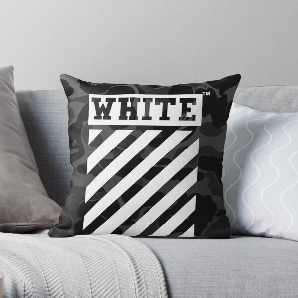 White And Bape Throw Pillow