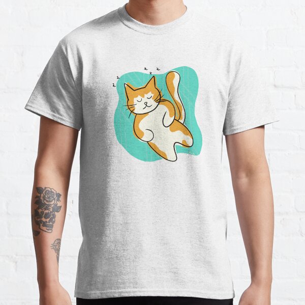 cute orange cat sleeping blissful and carefree Classic T-Shirt