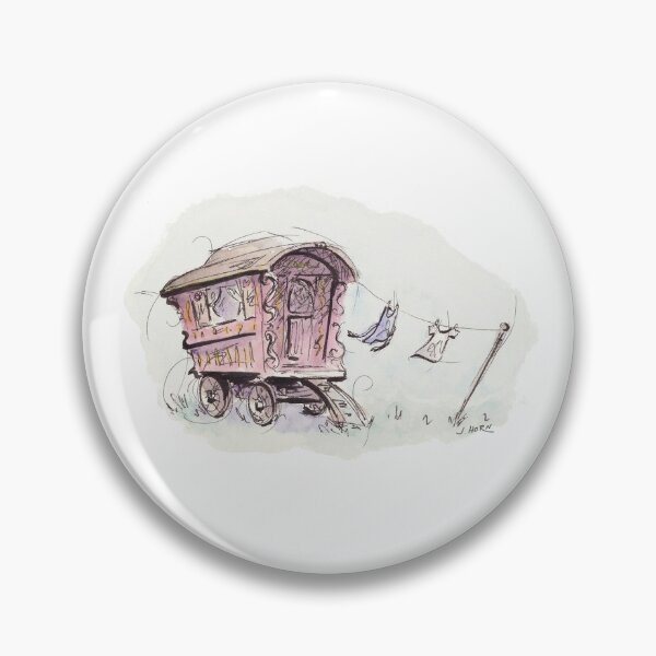 Item preview, "The Precious Plum" horse-drawn caravan watercolour designed and sold by EskyjenArt.