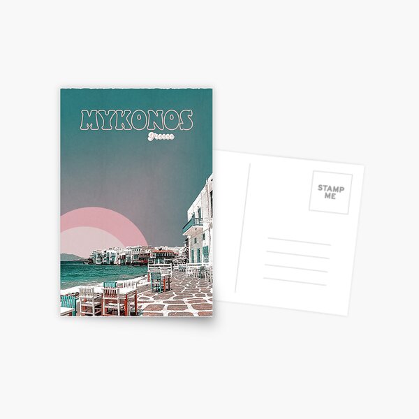 Item preview, Travel poster Mykonos, Greece designed and sold by Minuitvagabond.