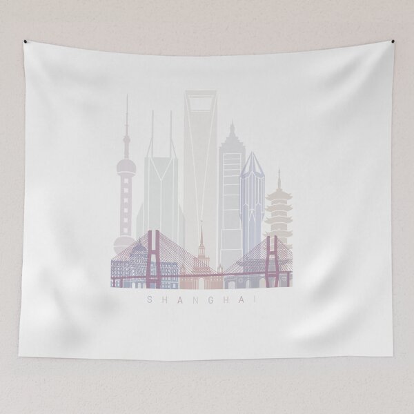 Item preview, SHANGHAI SKYLINE POSTER PASTEL designed and sold by paulrommer.