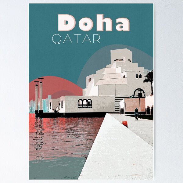 Item preview, Travel poster Islamic Art Museum, Doha, Qatar designed and sold by Minuitvagabond.