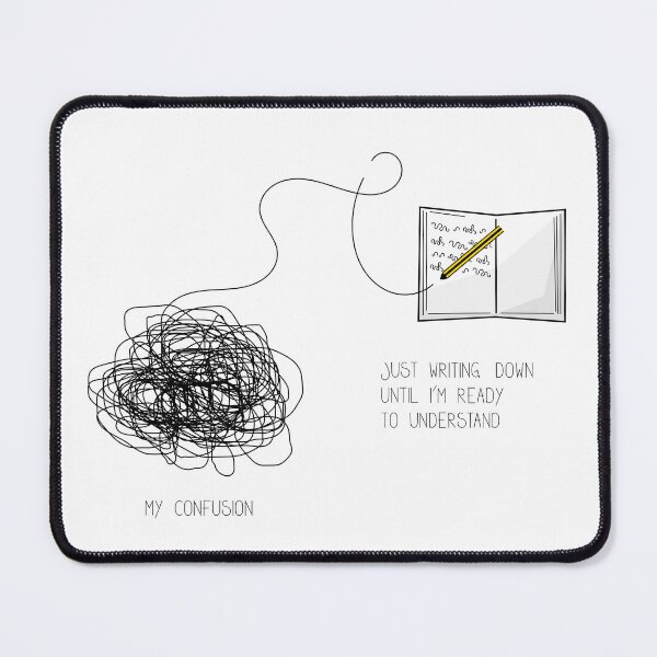 Item preview, Inspirational illustration of journaling when confused designed and sold by SooperYela.