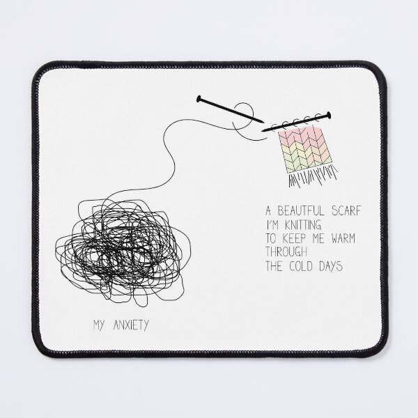 Item preview, Inspirational selfcare illustration on anxiety designed and sold by SooperYela.
