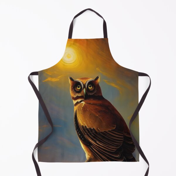 Item preview, Owl against Shrouded Sun, impasto, Ai Generated Art designed and sold by ACC .