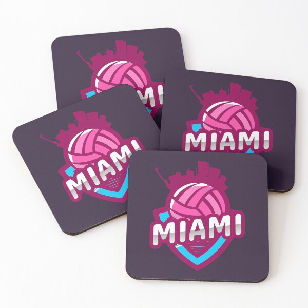 Item preview, Vintage Miami City Skyline With a Volleyball Ball designed and sold by Winter--Flowers.