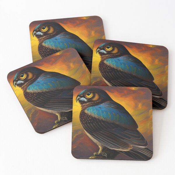 Item preview, Rustic Blue Owl, impasto, Ai Generated Art  designed and sold by ACC .