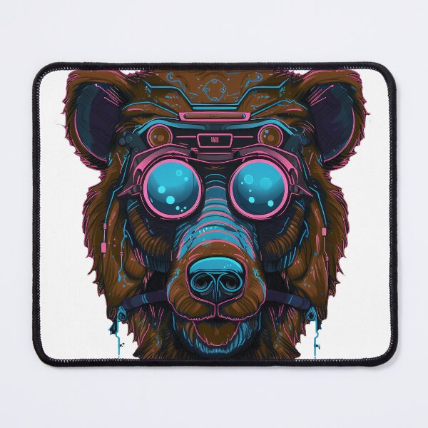 Item preview, Cyberpunk Style Grizzly Bear with Googles designed and sold by CR-Tees.