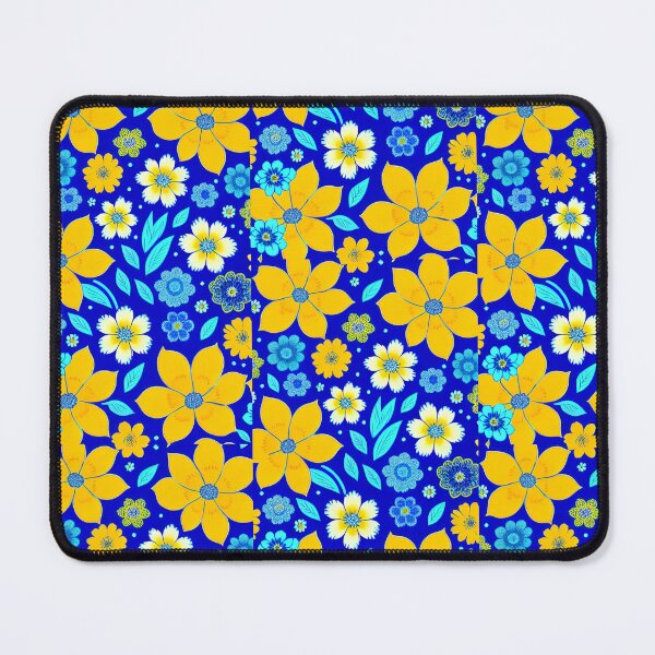 Item preview, Blue and yellow floral  designed and sold by JLeonardoArt.