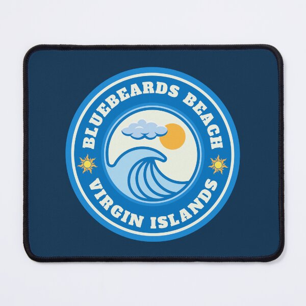 Artikelvorschau, Bluebeard's Beach St. Thomas Virgin Islands - Sommerziel Vintage Logo entworfen und verkauft von Vintage-TM.