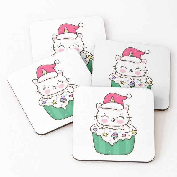 Item preview, Cute Unicorn Cat Inside a Christmas Cupcake designed and sold by OFMdesigns.